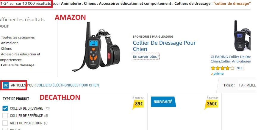 Collier de dressage Decathlon ou Amazon : que choisir ?